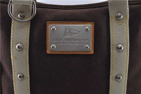Authentic LOUIS VUITTON Antigua LV Cup Cabas MM Tote Bag Brown M80663 LV 4777C