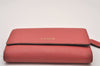 Authentic COACH Shoulder Cross Body Trifold Wallet Purse Leather Pink 4778I