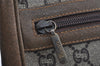 Authentic GUCCI GG Plus Clutch Hand Bag Purse PVC Leather Brown Junk 4779I