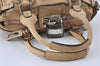 Authentic Chloe Vintage Paddington Leather Shoulder Hand Bag Beige 4780I