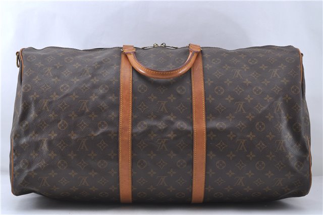Auth Louis Vuitton Monogram Keepall Bandouliere 60 Boston Bag M41412 LV 4781D