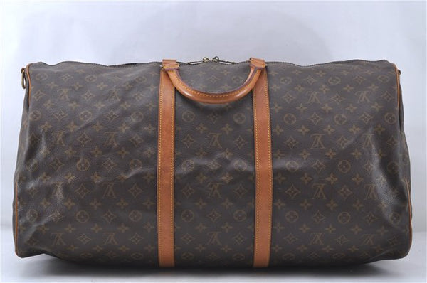 Auth Louis Vuitton Monogram Keepall Bandouliere 60 Boston Bag M41412 LV 4781D