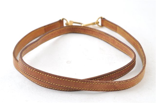 Authentic Louis Vuitton Leather Shoulder Strap Beige 47.2