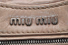 Authentic MIU MIU Vintage Leather 2Way Shoulder Tote Bag Beige 4783I