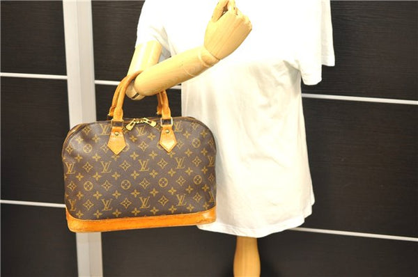 Authentic LOUIS VUITTON Monogram Alma Hand Bag M51130 LV 4785C