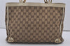 Authentic GUCCI Abbey Shoulder Hand Bag GG Canvas Leather 170004 Brown 4787I