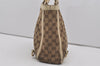 Authentic GUCCI Abbey Shoulder Hand Bag GG Canvas Leather 170004 Brown 4787I
