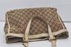 Authentic GUCCI Abbey Shoulder Hand Bag GG Canvas Leather 170004 Brown 4787I