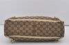 Authentic GUCCI Abbey Shoulder Hand Bag GG Canvas Leather 170004 Brown 4787I