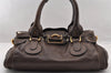 Authentic Chloe Paddington Vintage Leather Shoulder Hand Bag Purse Brown 4788I