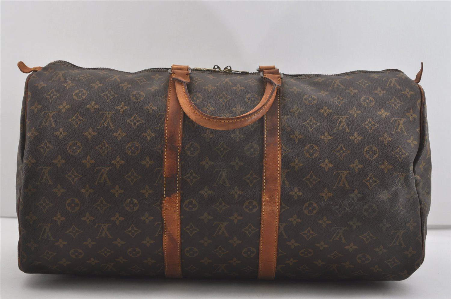Authentic Louis Vuitton Monogram Keepall 55 Travel Boston Bag M41424 LV 4789I