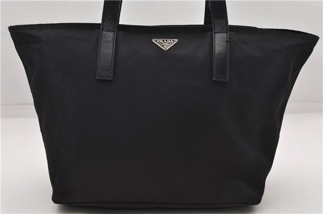 Authentic PRADA Nylon Leather Shoulder Tote Bag Purse Black 4790D