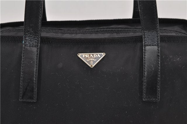 Authentic PRADA Nylon Leather Shoulder Tote Bag Purse Black 4790D