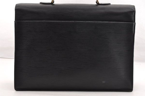Authentic Louis Vuitton Epi Serviette Ambassadeur Briefcase M54412 Black 4790I