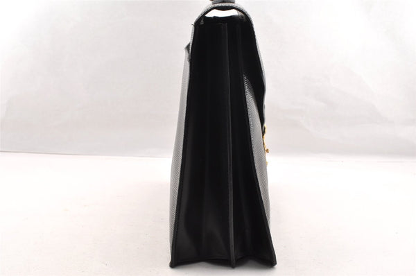 Authentic Louis Vuitton Epi Serviette Ambassadeur Briefcase M54412 Black 4790I