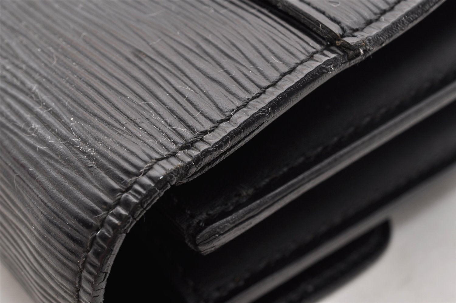 Authentic Louis Vuitton Epi Serviette Ambassadeur Briefcase M54412 Black 4790I