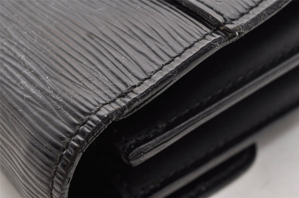 Authentic Louis Vuitton Epi Serviette Ambassadeur Briefcase M54412 Black 4790I