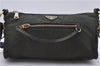 Authentic PRADA Nylon Leather Shoulder Hand Bag Purse Green Brown 4791D