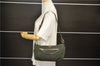 Authentic PRADA Nylon Leather Shoulder Hand Bag Purse Green Brown 4791D