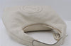 Authentic GUCCI Vintage SOHO Tassel Shoulder Tote Bag Leather 282304 White 4791I