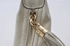Authentic GUCCI Vintage SOHO Tassel Shoulder Tote Bag Leather 282304 White 4791I