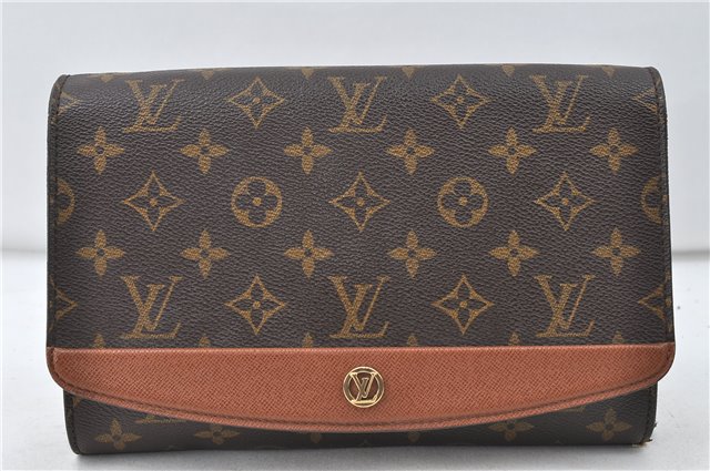 Auth Louis Vuitton Monogram Bordeaux 2Way Shoulder Clutch Bag M51798 LV 4792D