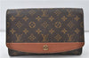 Auth Louis Vuitton Monogram Bordeaux 2Way Shoulder Clutch Bag M51798 LV 4792D