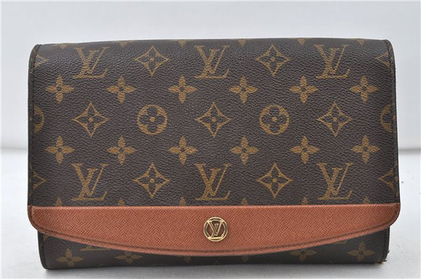 Auth Louis Vuitton Monogram Bordeaux 2Way Shoulder Clutch Bag M51798 LV 4792D