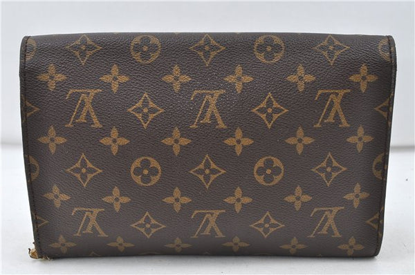 Auth Louis Vuitton Monogram Bordeaux 2Way Shoulder Clutch Bag M51798 LV 4792D