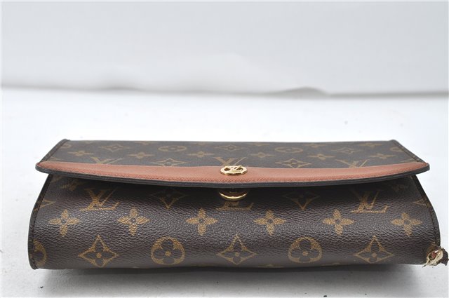 Auth Louis Vuitton Monogram Bordeaux 2Way Shoulder Clutch Bag M51798 LV 4792D