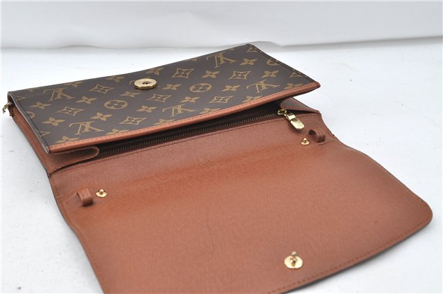 Auth Louis Vuitton Monogram Bordeaux 2Way Shoulder Clutch Bag M51798 LV 4792D