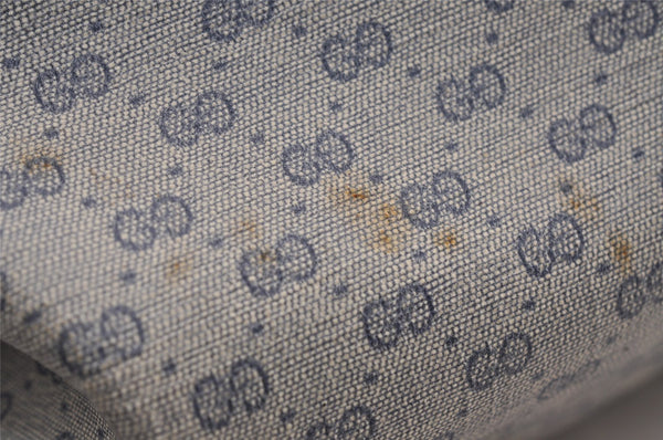 Authentic GUCCI Micro GG PVC Leather Shoulder Cross Body Bag Navy Blue 4792I