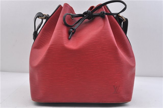 Auth LOUIS VUITTON Epi Petit Noe Bi-color Black x Red M44172 Shoulder Bag 4793C