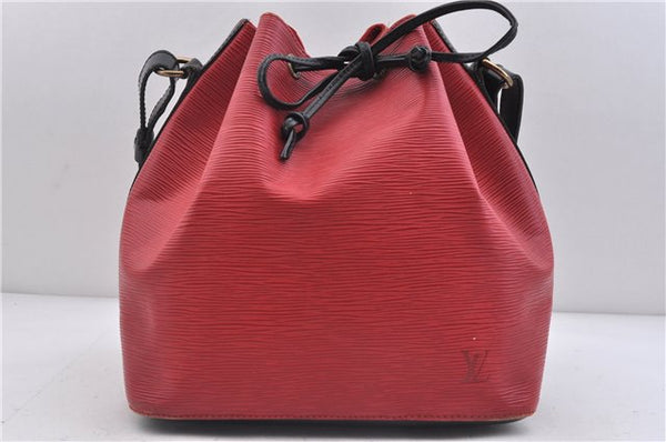 Auth LOUIS VUITTON Epi Petit Noe Bi-color Black x Red M44172 Shoulder Bag 4793C