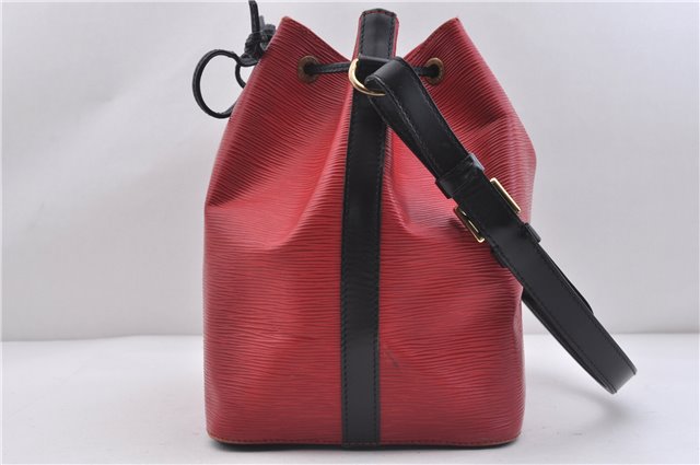 Auth LOUIS VUITTON Epi Petit Noe Bi-color Black x Red M44172 Shoulder Bag 4793C