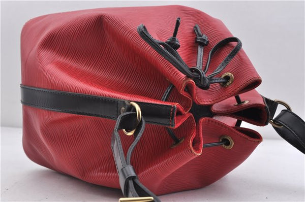 Auth LOUIS VUITTON Epi Petit Noe Bi-color Black x Red M44172 Shoulder Bag 4793C