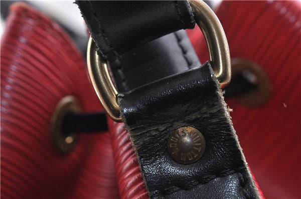 Auth LOUIS VUITTON Epi Petit Noe Bi-color Black x Red M44172 Shoulder Bag 4793C