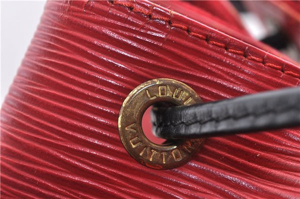 Auth LOUIS VUITTON Epi Petit Noe Bi-color Black x Red M44172 Shoulder Bag 4793C