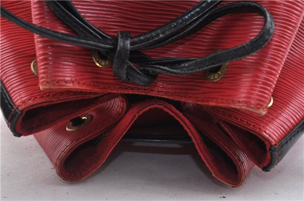 Auth LOUIS VUITTON Epi Petit Noe Bi-color Black x Red M44172 Shoulder Bag 4793C