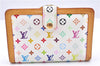 Auth Louis Vuitton Monogram Multicolor Portefeuile Viennois Wallet White 4793E