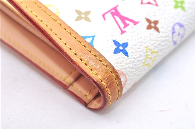 Auth Louis Vuitton Monogram Multicolor Portefeuile Viennois Wallet White 4793E