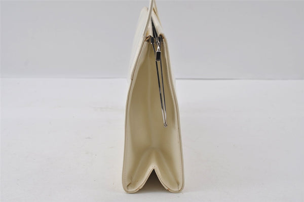 Authentic GUCCI Vintage Shoulder Hand Bag Purse Enamel 0013117 White Junk 4793I