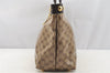 Authentic GUCCI Heart Crest GG Crystal PVC Leather Tote Bag 207291 Brown 4794I