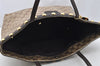 Authentic GUCCI Heart Crest GG Crystal PVC Leather Tote Bag 207291 Brown 4794I