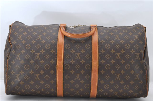 Auth Louis Vuitton Monogram Keepall Bandouliere 55 Boston Bag M41414 LV 4795E