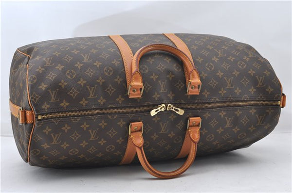 Auth Louis Vuitton Monogram Keepall Bandouliere 55 Boston Bag M41414 LV 4795E