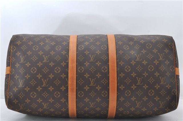 Auth Louis Vuitton Monogram Keepall Bandouliere 55 Boston Bag M41414 LV 4795E