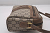 Authentic GUCCI GG Plus Shoulder Cross Body Bag GG PVC Leather Brown Junk 4795I