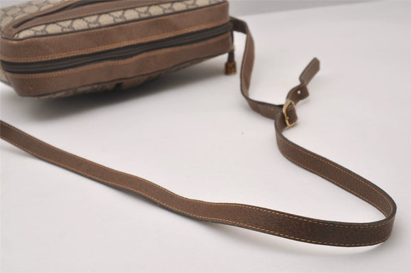 Authentic GUCCI GG Plus Shoulder Cross Body Bag GG PVC Leather Brown Junk 4795I