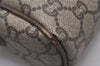 Authentic GUCCI GG Plus Shoulder Cross Body Bag GG PVC Leather Brown Junk 4795I